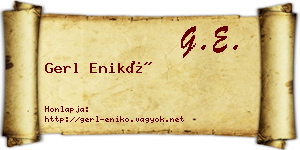 Gerl Enikő névjegykártya